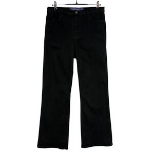 NYDJ Not Your Daughters Jeans Womens 14W Black Wide Leg Stretch Denim Pants